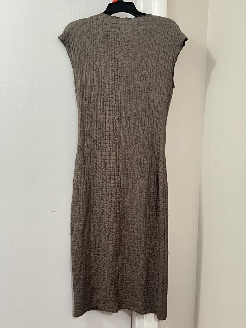 Zara Green Cap Sleeve Textured Midi Dress Size Large - Picture 12 of 13